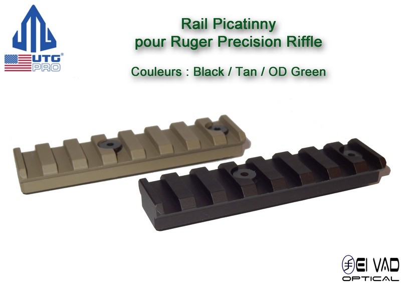 UTG - Rail Picatinny pour garde main Keymod Black - Ruger Precision Rifle ou AR-15