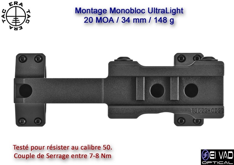 Montage Monobloc ERA-TAC UltraLight 34 mm - 20 MOA