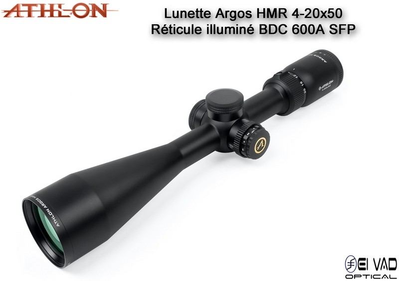Lunette ATHLON Argos HMR 4-20x50 - Réticule BDC 600 A