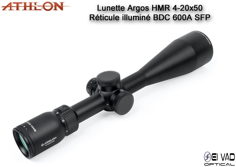 Lunette ATHLON Argos HMR 4-20x50 - Réticule BDC 600 A