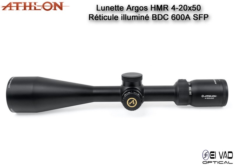 Lunette ATHLON Argos HMR 4-20x50 - Réticule BDC 600 A