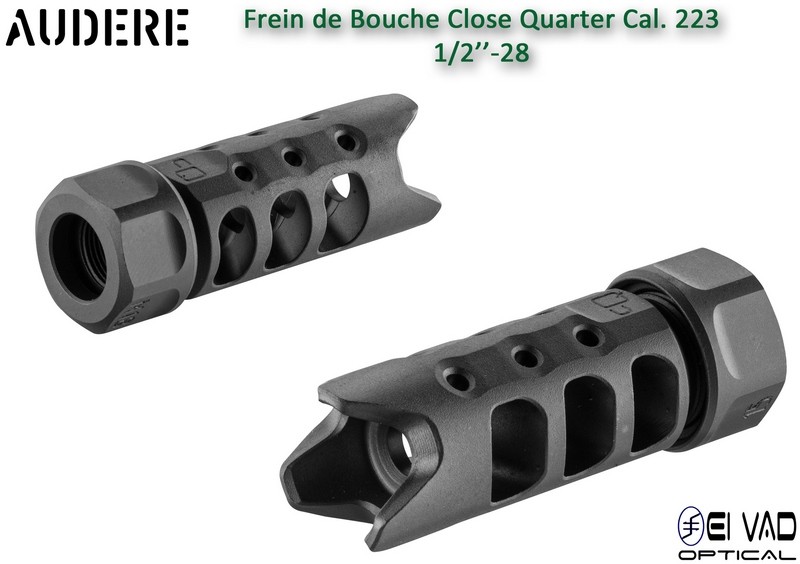 Frein de bouche AUDERE Close Quarter noir Cal.223 - 1/2x28