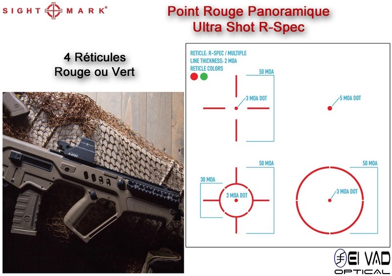 Point Rouge Sightmark Ultra Shot R-Spec - Rouge ou Vert