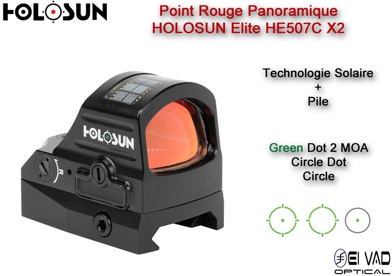 Point Rouge Panoramique HOLOSUN Elite HE507C X2 - Technologie solaire