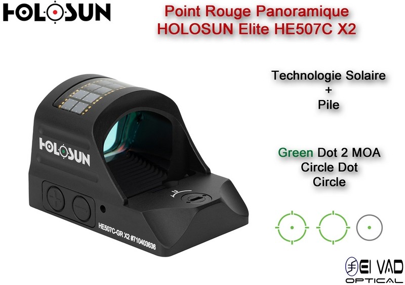 Point Rouge Panoramique HOLOSUN Elite HE507C X2 - Technologie solaire