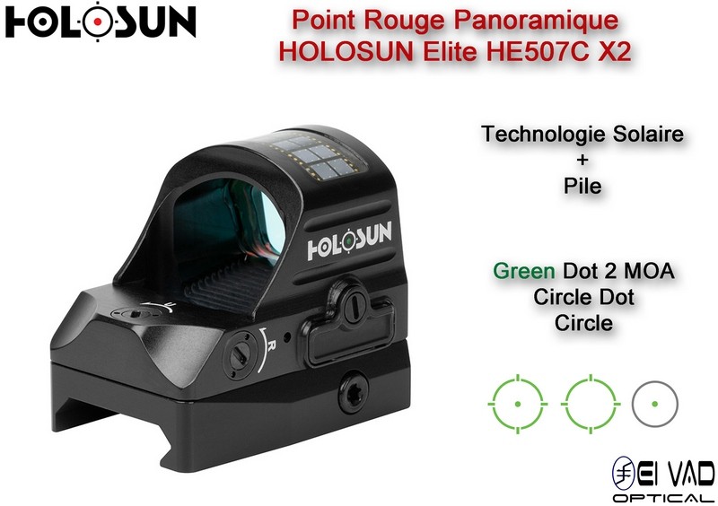 Point Rouge Panoramique HOLOSUN Elite HE507C X2 - Technologie solaire