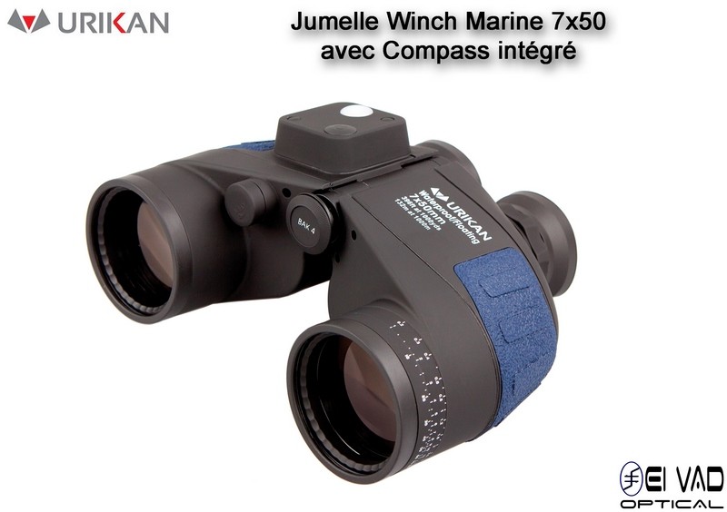 Jumelle URIKAN Marine Winch 7x50 avec compas intégré