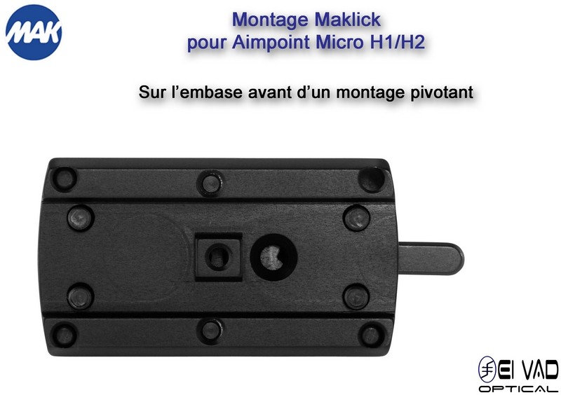 Montage Pivotant MAKlick - compatible Aimpoint Micro H1/H2