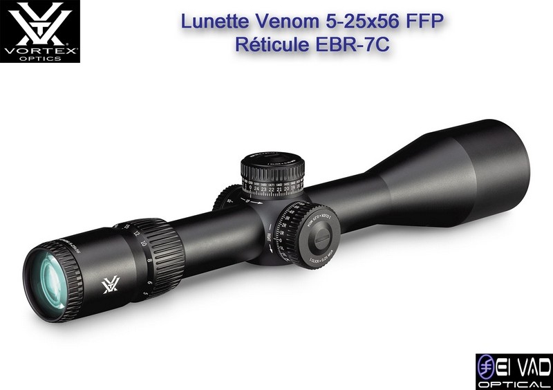 Lunette VORTEX Venom 5-25x56 FFP - Réticule EBR-7C Mrad