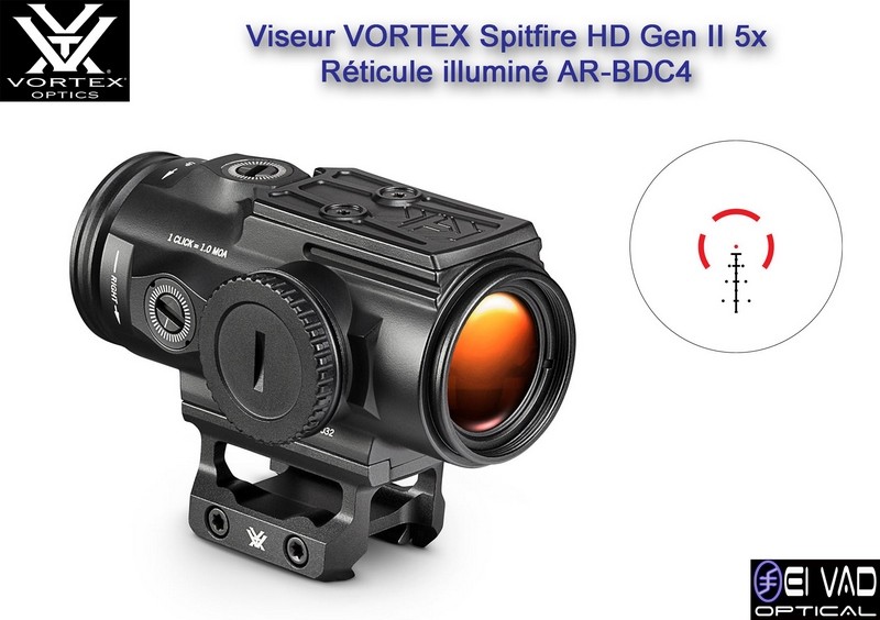 Viseur VORTEX Spitfire HD Gen II 5X - Prism Scope