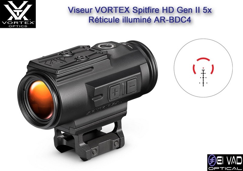 Viseur VORTEX Spitfire HD Gen II 5X - Prism Scope