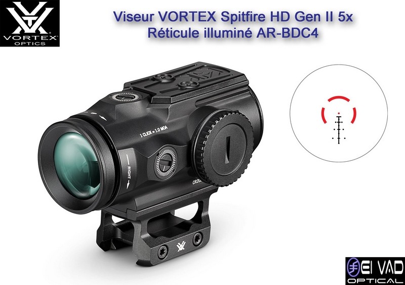 Viseur VORTEX Spitfire HD Gen II 5X - Prism Scope