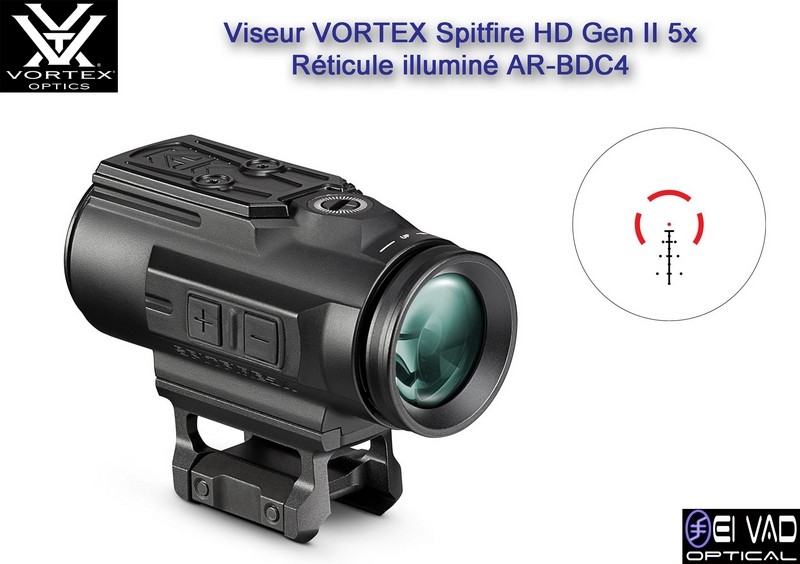 Viseur VORTEX Spitfire HD Gen II 5X - Prism Scope