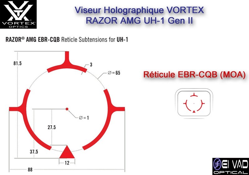 Point Rouge Holographique VORTEX RAZOR AMG UH-1 Gen II