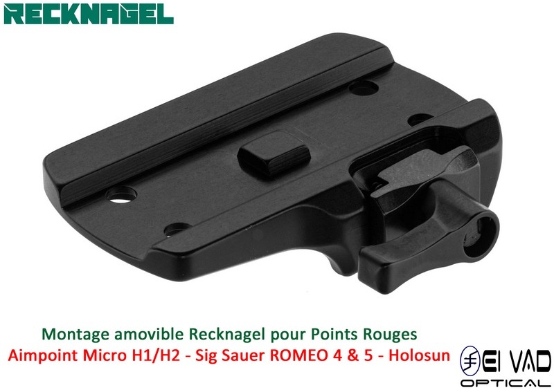 Montage Amovible ERA RECKNAGEL pour Rail Weaver - Holosun, Sig Sauer ROMEO 4 & 5