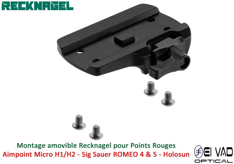 Montage Amovible ERA RECKNAGEL pour Rail Weaver - Holosun, Sig Sauer ROMEO 4 & 5