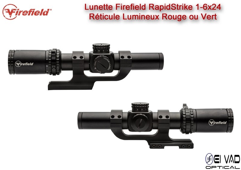 Pack Complet - Lunette Tactique Firefield RapidStrike 1-6x24