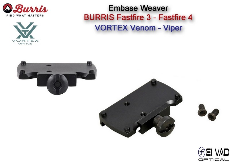 Embase Weaver pour BURRIS Fastfire / VORTEX Venom