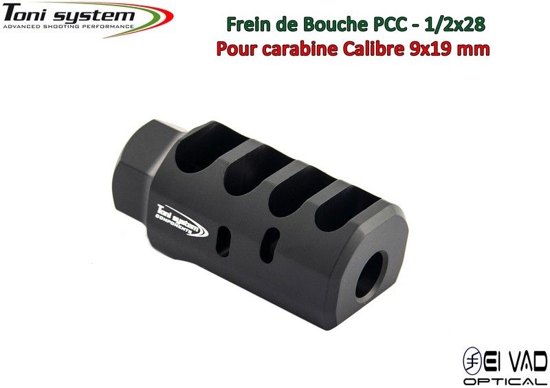 Frein de bouche TONI SYSTEM PCC Cal.9 mm - 1/2x28