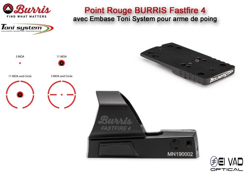 Point Rouge Multi-Réticules BURRIS FastFire 4 pour CZ75 Shadow