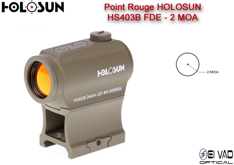 Point Rouge HOLOSUN HS403B - 2 MOA - Couleur FDE