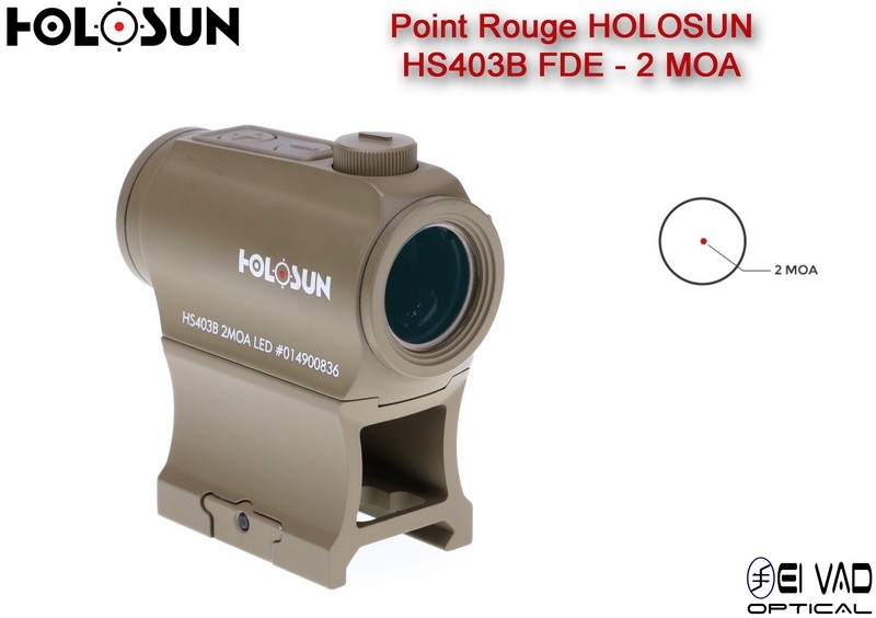 Point Rouge HOLOSUN HS403B - 2 MOA - Couleur FDE