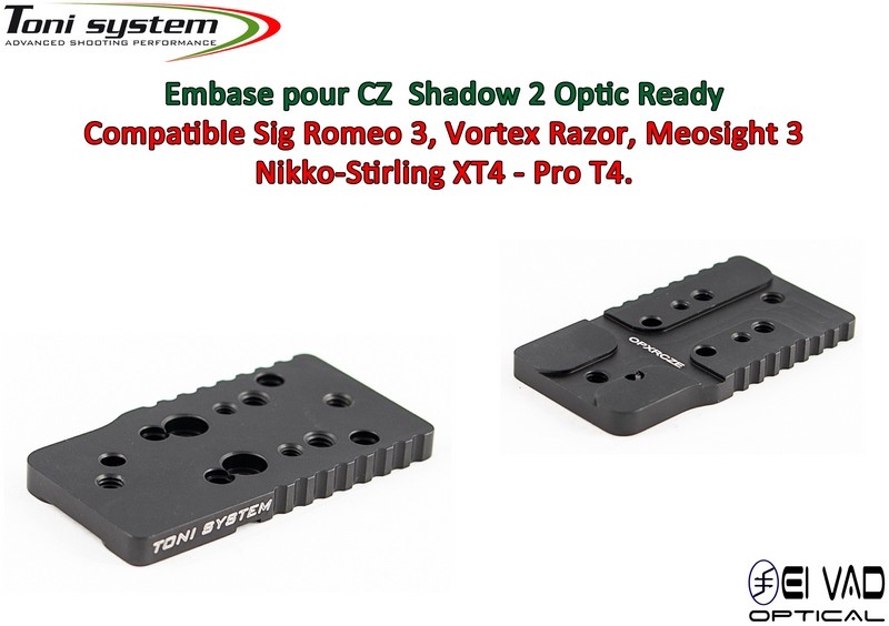 Embase TS pour CZ 75 Shadow 2 Optic Ready Version E - Compatible Vortex Razor, Meosight 3