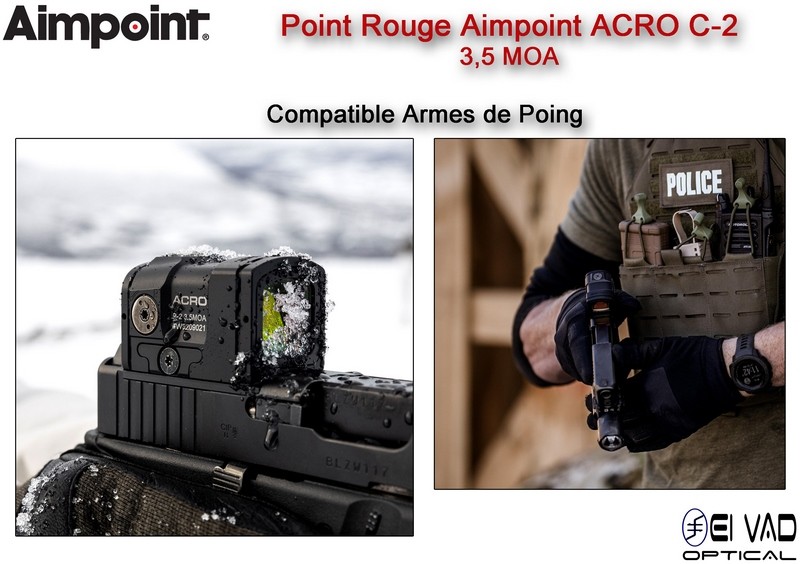 Point Rouge AIMPOINT ACRO C-2 - 3,5 MOA - pour GLOCK MOS