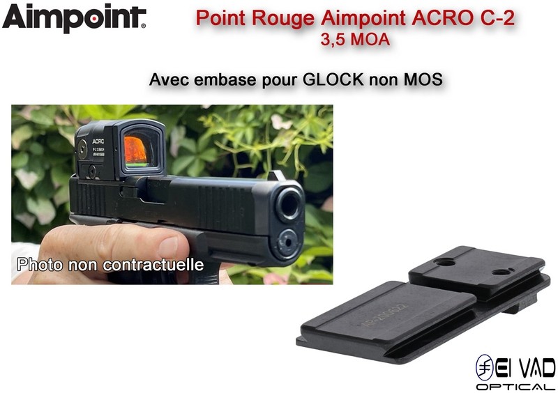 Point Rouge AIMPOINT ACRO C-2 - 3,5 MOA - pour GLOCK Standard