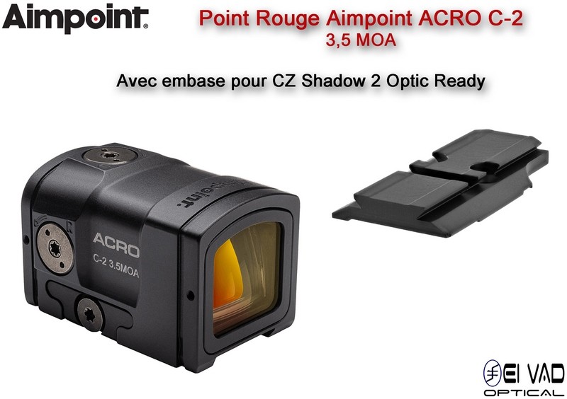 Point Rouge AIMPOINT ACRO C-2 - 3,5 MOA - pour CZ75 Shadow 2 OR