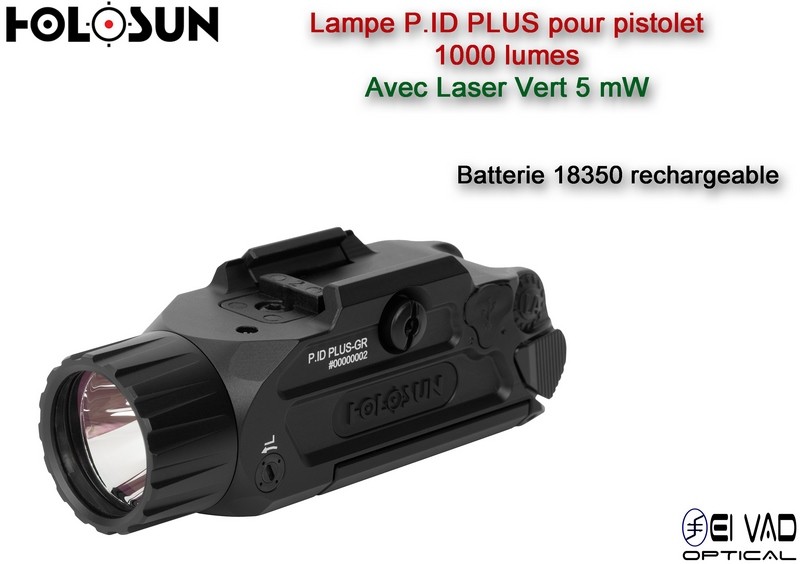 Lampe HOLOSUN PID PLUS avec Laser Vert - pour pistolet