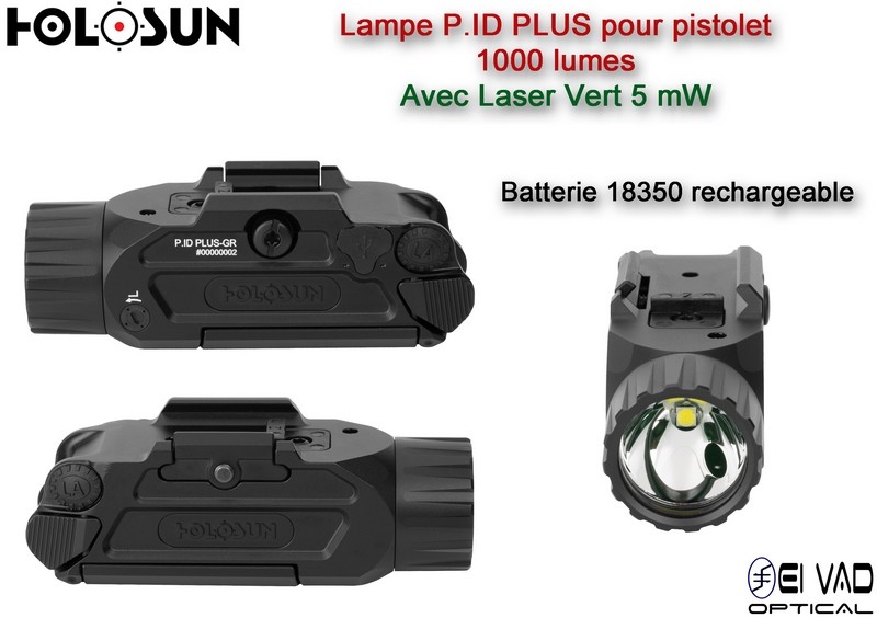 Lampe HOLOSUN PID PLUS avec Laser Vert - pour pistolet