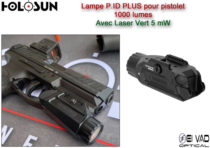 Lampe HOLOSUN PID PLUS avec Laser Vert - pour pistolet
