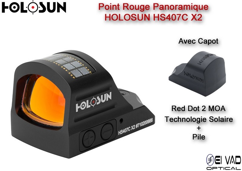 Point Rouge Panoramique HOLOSUN HS407C X2 - 2 MOA avec Capot