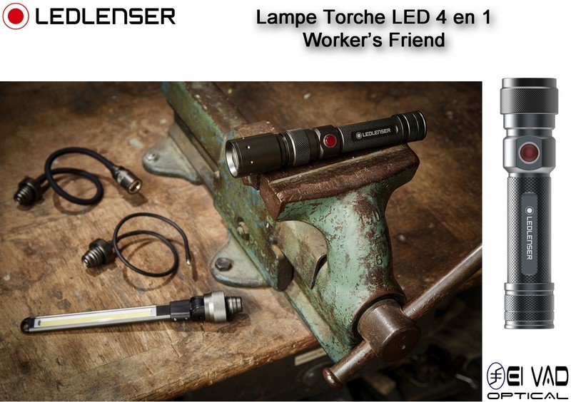 LEDLENSER - Lampe Torche LED 4 en 1 - Worker's Friend