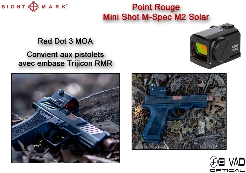 Point Rouge Sightmark Mini Shot M-Spec M2 Solar - 3 MOA