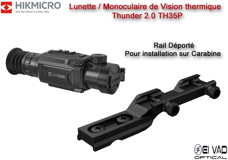 Lunette / Monoculaire Thermique HIKMICRO Thunder TH35P 2.0 – Avec Montage Picatinny