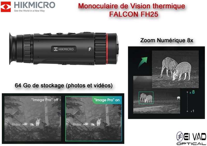 Monoculaire de Vision Thermique HIKMICRO Falcon FH25