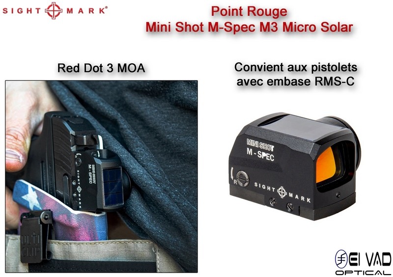 Point Rouge Sightmark Mini Shot M-Spec M3 Micro Solar – 3 MOA