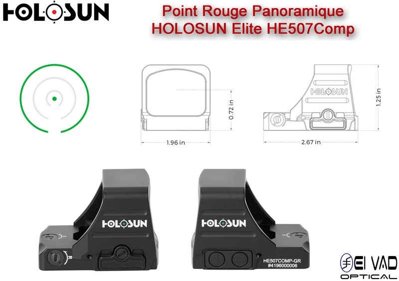 Point Rouge Panoramique HOLOSUN Elite HE507COMP - Compétition