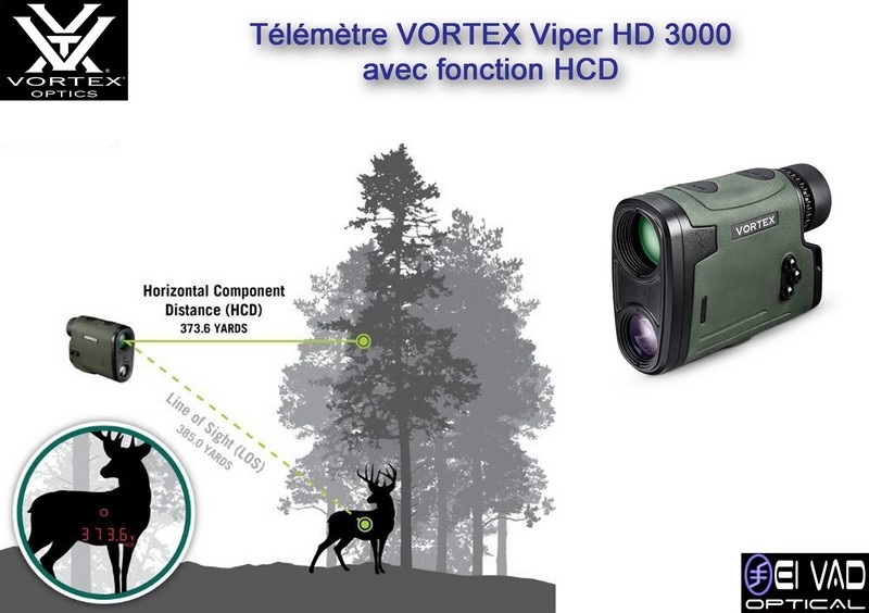 Télémètre VORTEX Viper HD 3000 avec fonction HCD