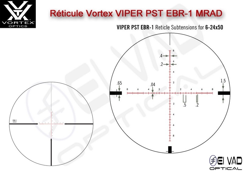 Lunette VORTEX Viper PST 6-24x50 FFP pour TLD