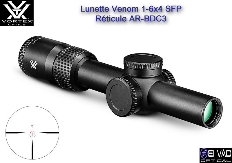 Lunette VORTEX Venom 1-6x24 - Réticule lumineux AR-BDC3