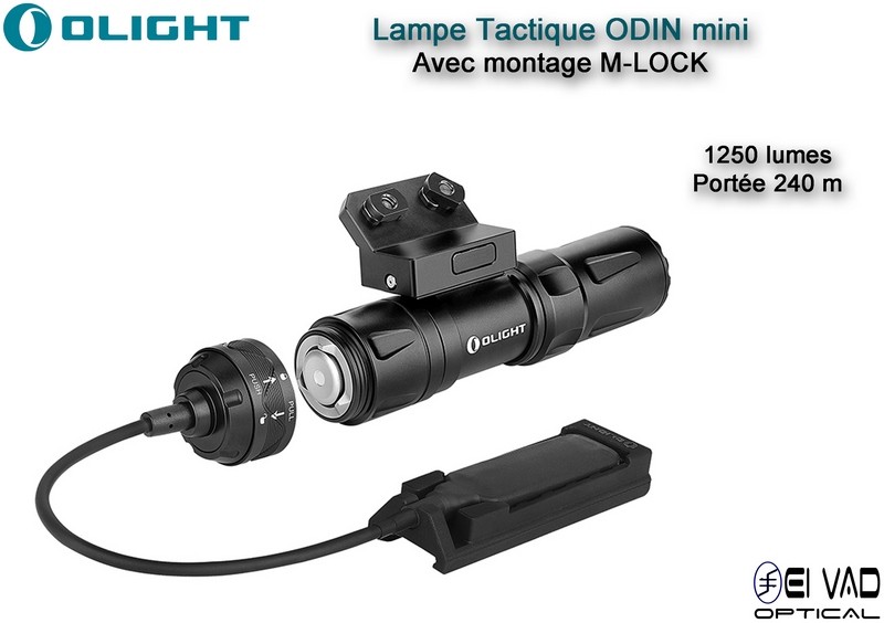 Lampe Tactique Olight ODIN Mini - 1250 lumes - Rail M-LOCK