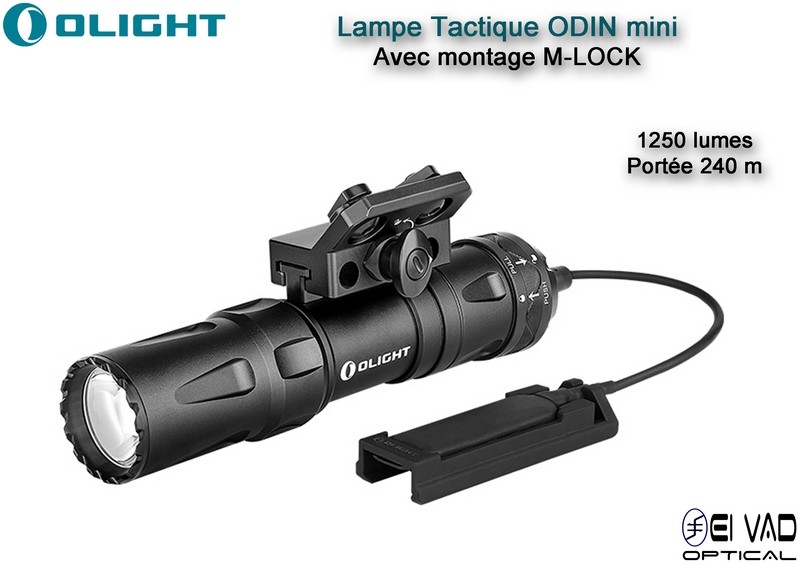 Lampe Tactique Olight ODIN Mini - 1250 lumes - Rail M-LOCK