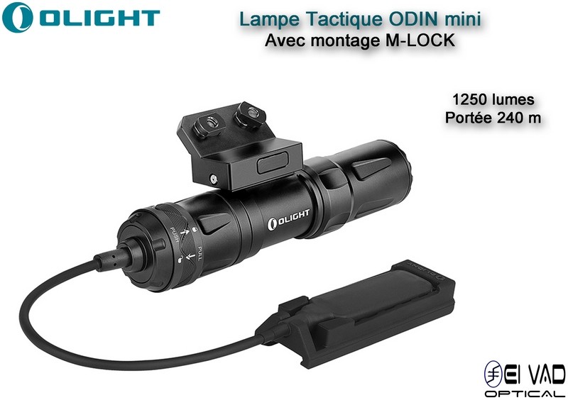 Lampe Tactique Olight ODIN Mini - 1250 lumes - Rail M-LOCK