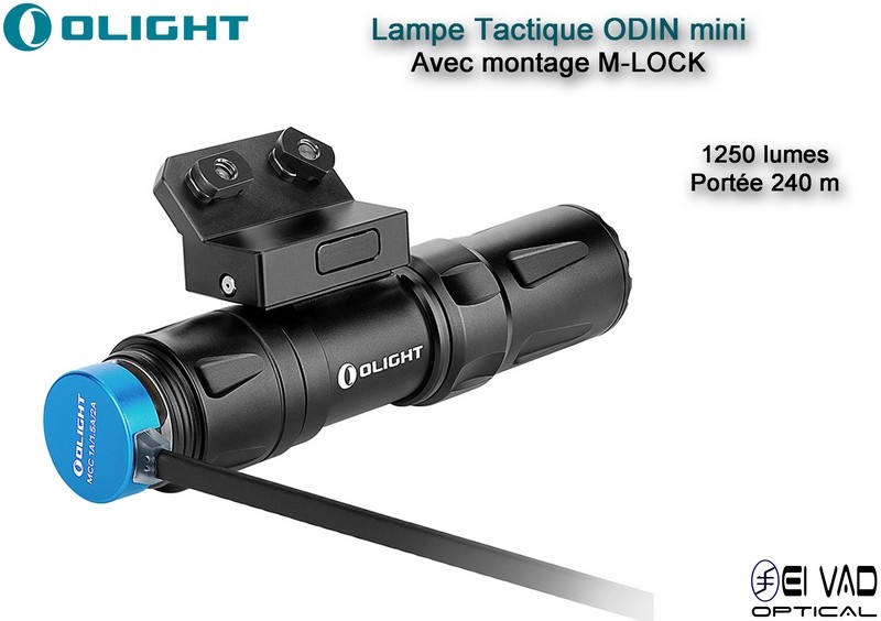 Lampe Tactique Olight ODIN Mini - 1250 lumes - Rail M-LOCK