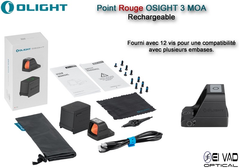 Point Rouge Olight OSIGHT 3 MOA Rechargeable - Couleur FDE