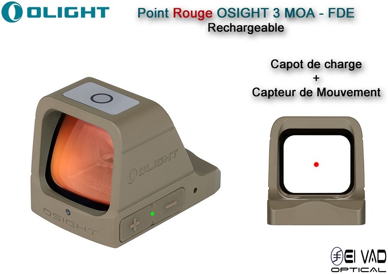 Point Rouge Olight OSIGHT 3 MOA Rechargeable - Couleur FDE