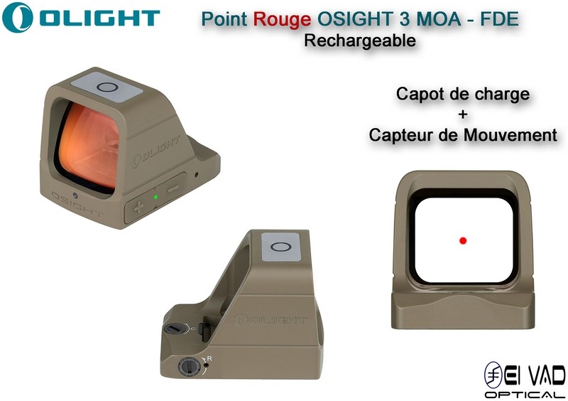 Point Rouge Olight OSIGHT 3 MOA Rechargeable - Couleur FDE